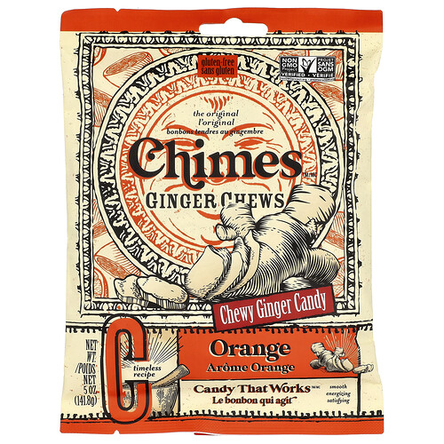 Chimes Ginger Chews, Orange, 5 oz (141.8 g)