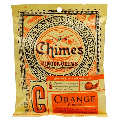 Chimes Ginger Chews, Orange, 5 oz.