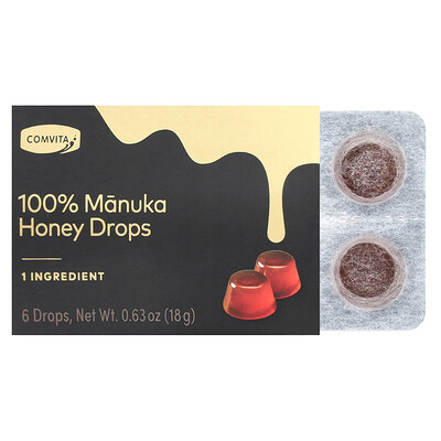Product Image for Comvita, 100% Manuka Honey Drops, 6 Drops, 0.63 oz (18 g)