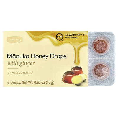 Product Image for Comvita, Manuka Honey Drops with Ginger, 6 Drops, 0.63 oz (18 g)