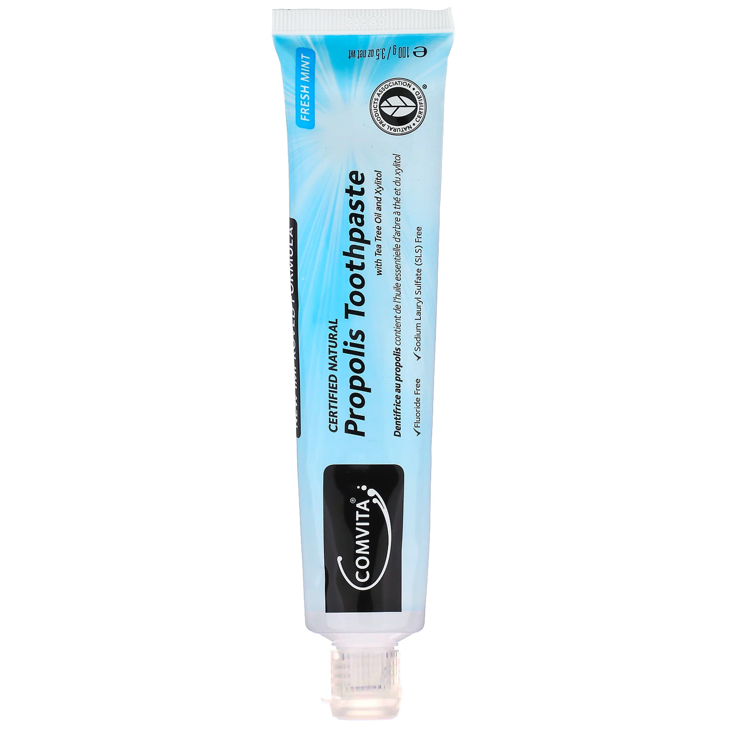 Comvita, Certified Natural Propolis Toothpaste with Tea Tree Oil and Xylitol, Fluoride Free