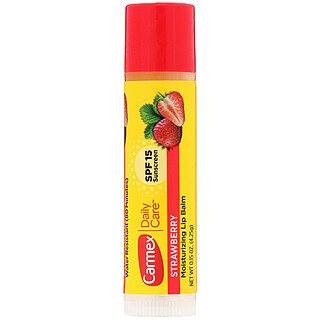Carmex, Daily Care, Moisturizing Lip Balm, Strawberry, SPF 15, .15 oz (4.25 g)