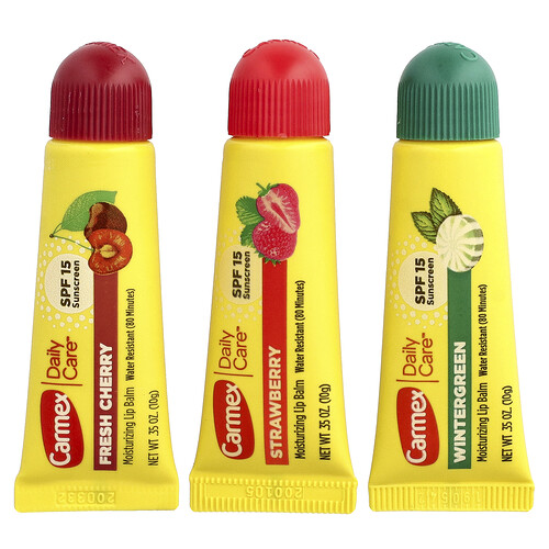 Carmex Daily Care®, Moisturizing Lip Balm, SPF 15, Variety, 3 Pack, 0.35 oz (10 g) Each