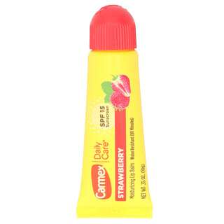 Carmex, Daily Care™, Fugtgivende læbepomade, SPF 15, Jordbær, 10 g