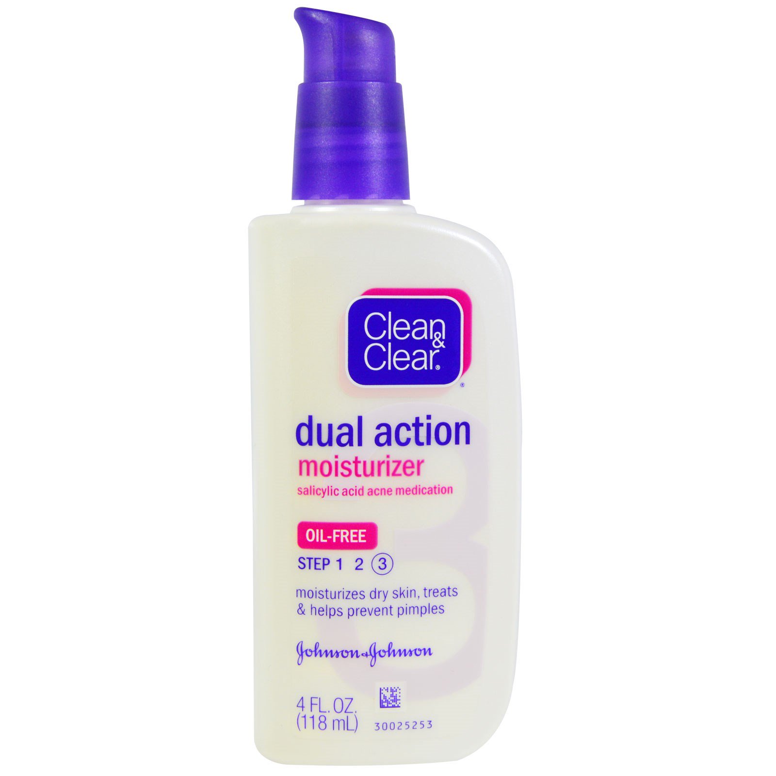 Clean & Clear, Dual Action Moisturizer, Salicylic Acid Acne Medication