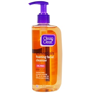 Clean & Clear, Essentials, вспенивающееся средство для очистки лица, 8 жидк. унц. (240 мл)