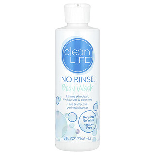 CleanLife, Jabón líquido para el cuerpo No Rinse®, 236,6 ml (8 oz. líq.)