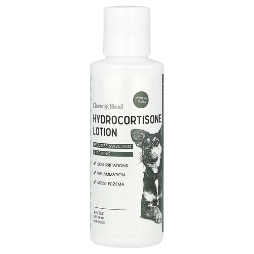 Chew + Heal, Hydrocortisone Lotion, Hydrocortison-Lotion für Hunde, 118 ml (4 fl. oz.)