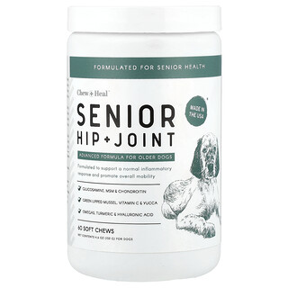 Chew + Heal, Senior Hip + Joint, für Hunde, 60 Kau-Snacks, 132 g (4,6 oz.)