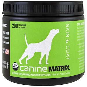 Canine Matrix, Шкура и шерсть, грибной порошок, 0.44 фунта (200 г)