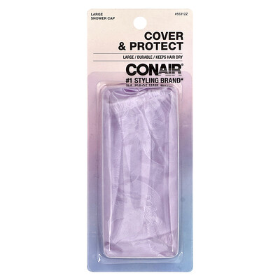 Conair, Cover & Protect Shower Cap, Large , 1 Cap