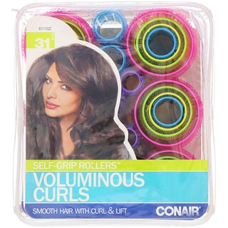 Conair, Self Grip Rollers, Voluminous Curls, 31 Pieces