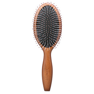 Conair, Cepillo desenredante profesional de madera con almohadilla, para cabello normal y grueso, 1 cepillo