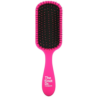 Conair The Knot Dr, Pro Brite Wet & Dry Detangler, Pink, 1 Brush