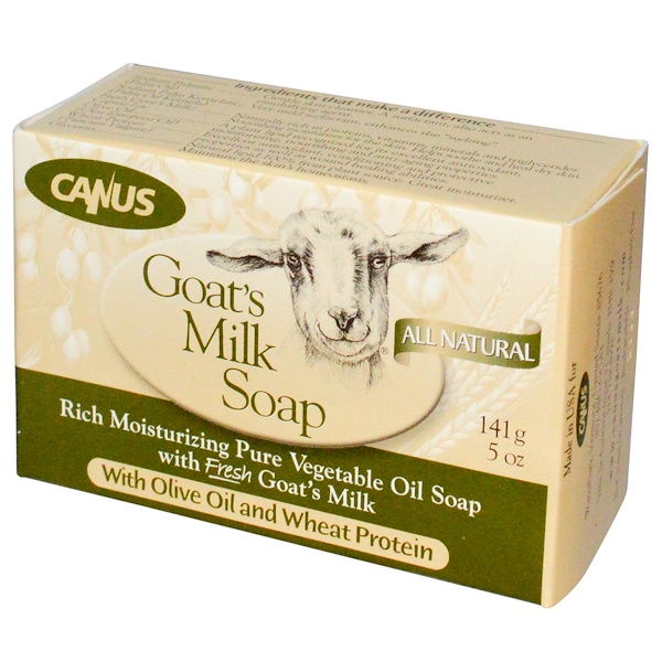 Canus, Goat's Milk Soap with Olive Oil & Wheat Protein, 5 oz (141 g) (Discontinued Item) 