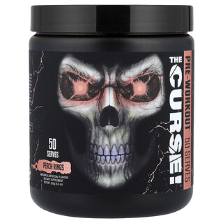 JNX Sports, The Curse, para antes de realizar ejercicio, aritos de durazno, 250 g (8,8 oz)