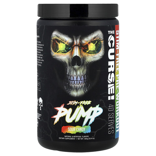 Jnx Sports Stim-Free Pump, Pre-Workout, Sour Candy, 20.4 oz (580 g)
