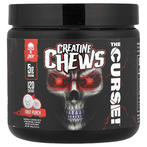 JNX Sports, The Curse!®, Creatine Chews, Fruit Punch, 120 Chews