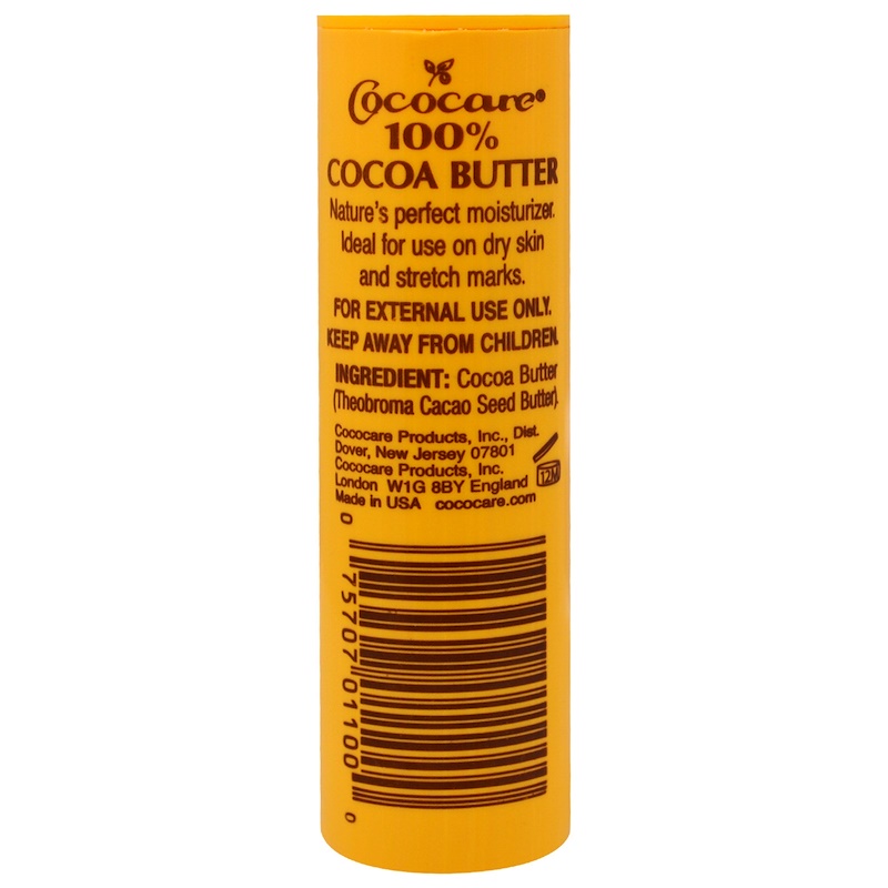 Cococare, 100 Cocoa Butter, The Yellow Stick, 1 oz (28 g)