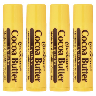 Cococare, Beurre de cacao pour les lèvres, Lot de 4, 4,2 g pièce