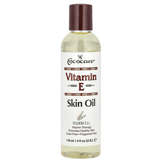 Cococare, Huile pour la peau à la vitamine E, Sans parfum, 10 000 UI, 118 ml