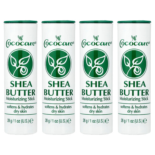 Cococare, Sheasmør fugtighedsstift, 4-pakning, 28 g pr. stk.