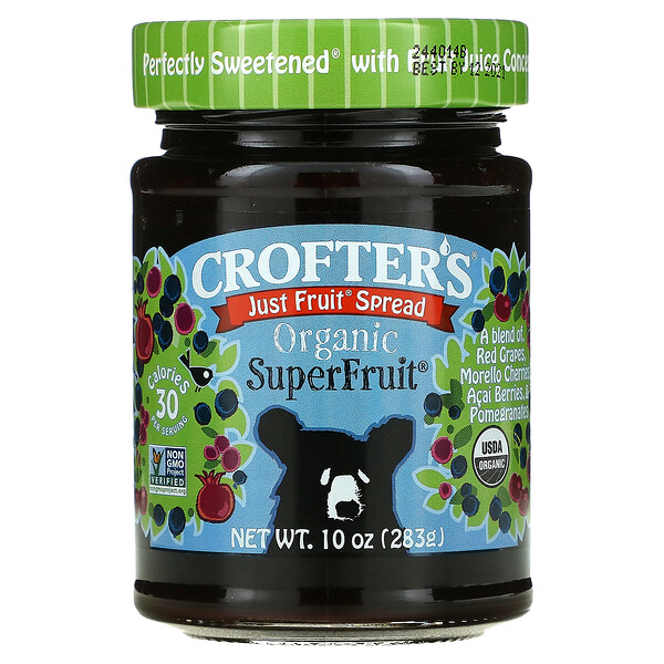 Crofter's Organic, 簡便水果塗醬，有機超級水鬼味，10 盎司（283 克）