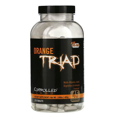 Controlled Labs Orange Triad, поливитамин, формула для суставов, пищеварения и иммунитета, 270 таблеток
