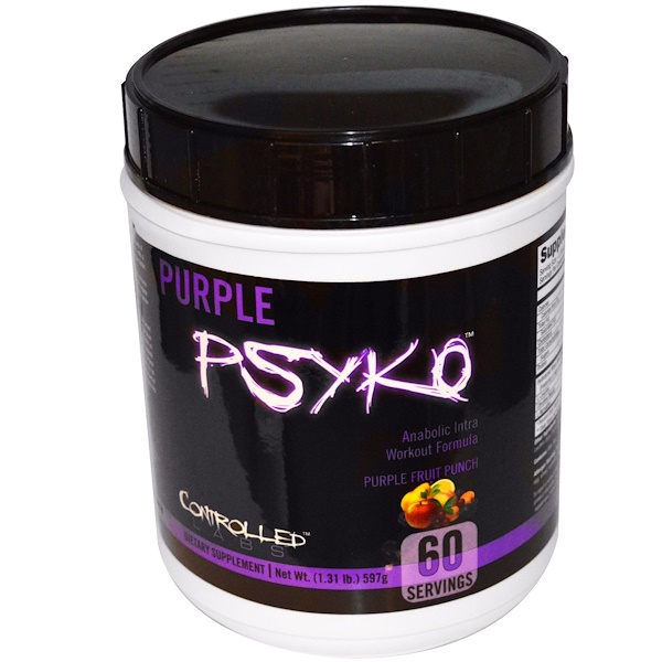 Controlled Labs, Purple PsyKO, Anabolic Intra Workout Formula, Purple Fruit Punch, 1.31 lb (597 g) (Discontinued Item) 