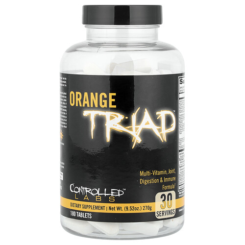 Controlled Labs Orange Triad™, Multi-Vitamin, Joint, Digestion & Immune Formula, 180 Tablets