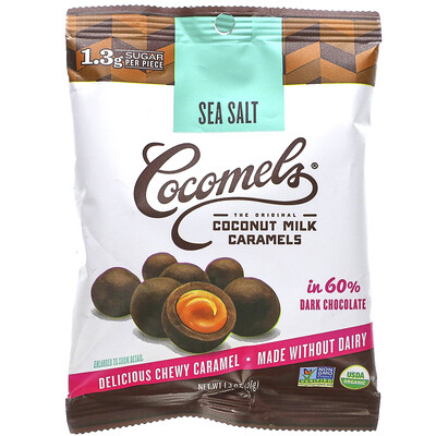 Cocomels Coconut Milk Caramels, Sea Salt, 1.3 oz (37 g)
