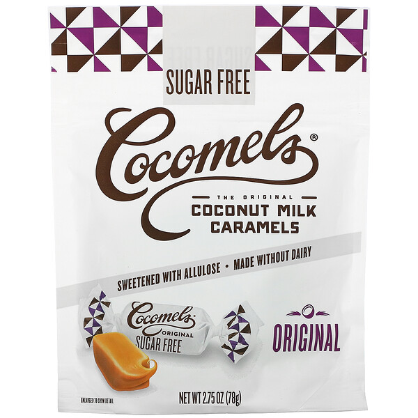 Cocomels‏, حلوى الكراميل بحليب جوز الهند، خالٍ من السكر، أصلي 2.75 أونصة (78 جم)