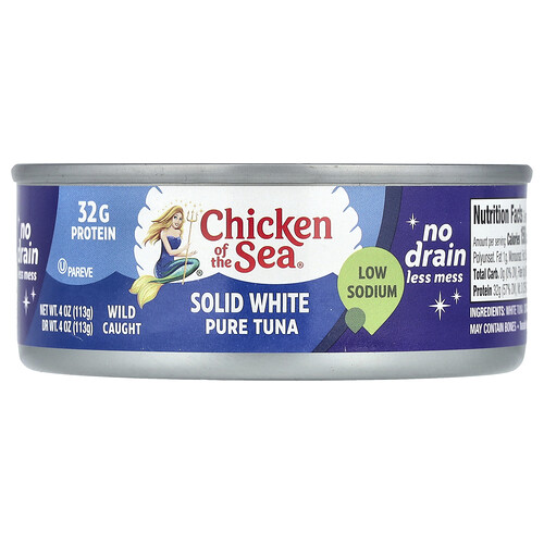 Chicken Of The Sea Solid White Pure Tuna, Low Sodium, 4 oz (113 g)