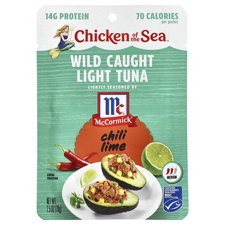 Chicken of the Sea, Wild Caught Light Tuna, Chili Lime, 2.5 oz (70 g)