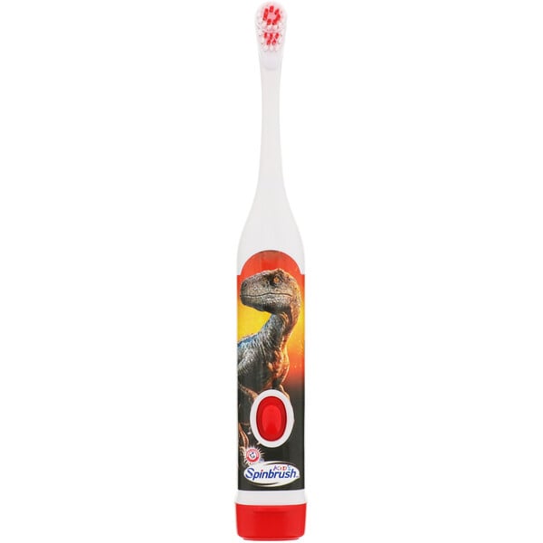 Arm & Hammer‏, Kid's Spinbrush, Jurassic World, Soft, 1 Battery Powered Toothbrush