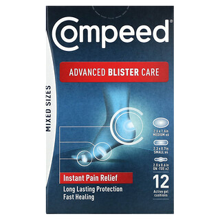 Compeed, Geavanceerde blaarverzorging, verschillende maten, 12 actieve gelkussens