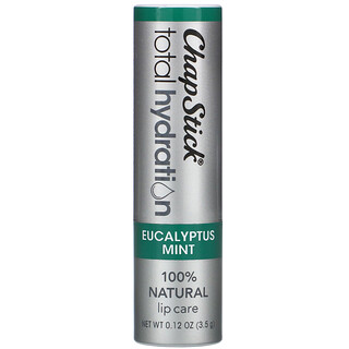 Chapstick, Bálsamo para el cuidado de labios de hidratación total, Menta de eucalipto, 3,5 g (0,12 oz)