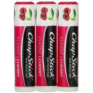 Chapstick, Lip Care Skin Protectant, Classic Cherry, 3 Sticks, 0.15 oz (4 g) Each отзывы покупателей