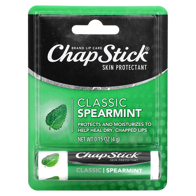 

Chapstick, Lip Care Skin Protectant, Classic Spearmint, 0.15 oz (4 g)