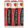 Chapstick, Защитный бальзам для губ, «Классическая клубника», 3 тюбика по 4 г