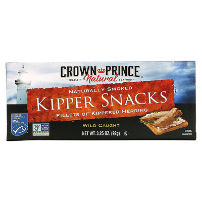 Crown Prince Natural Закуска из копченой селедки, натуральное копчение, 3,25 унции (92 г)