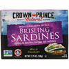 Crown Prince Natural, Brisling Sardines, Mediterranean Style, 3.75 oz (106 g)