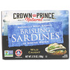 Crown Prince Natural, Brisling Sardines, In Spring Water, 3.75 oz (106 g)