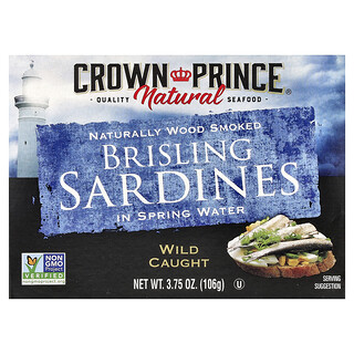 Crown Prince Natural, ブリスリング種イワシ、天然水漬け、106g（3.75オンス）
