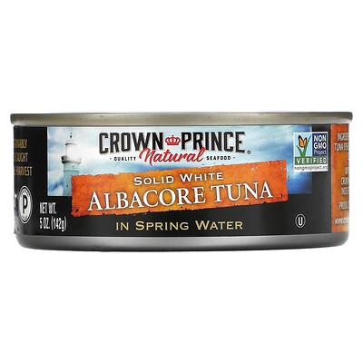 Купить Crown Prince Natural Длинноперый тунец, филе в родниковой воде, 5 унций (142 г)