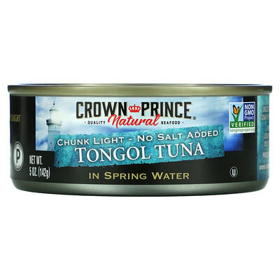 Купить Crown Prince Natural австралийский тунец, диетический, без добавления соли, в родниковой воде, 142 г (5 унций)