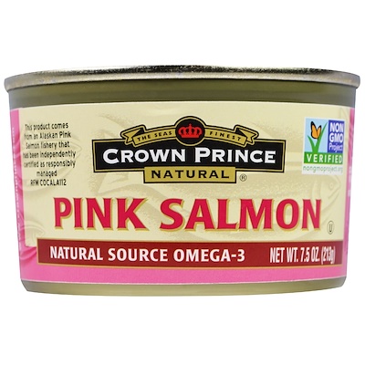 Crown Prince Natural 阿拉斯加桃紅色三文魚, 7.5 oz (213 g)
