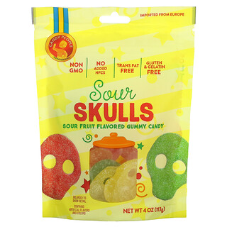 Candy People, Sour Skulls, Sour Fruit, 4 oz (113 g)