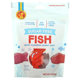 Candy People, Sugar Free Fish, Berry, 4 oz (113 g)