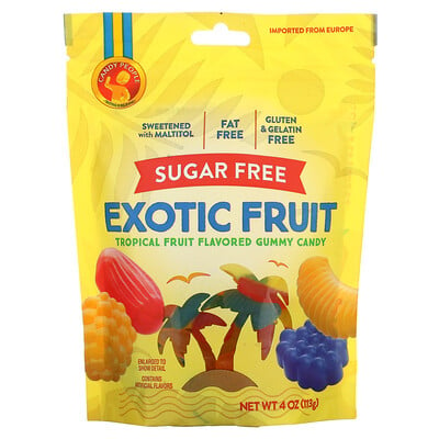 Candy People Экзотические фрукты без сахара, тропические фрукты, 113 г (4 унции)